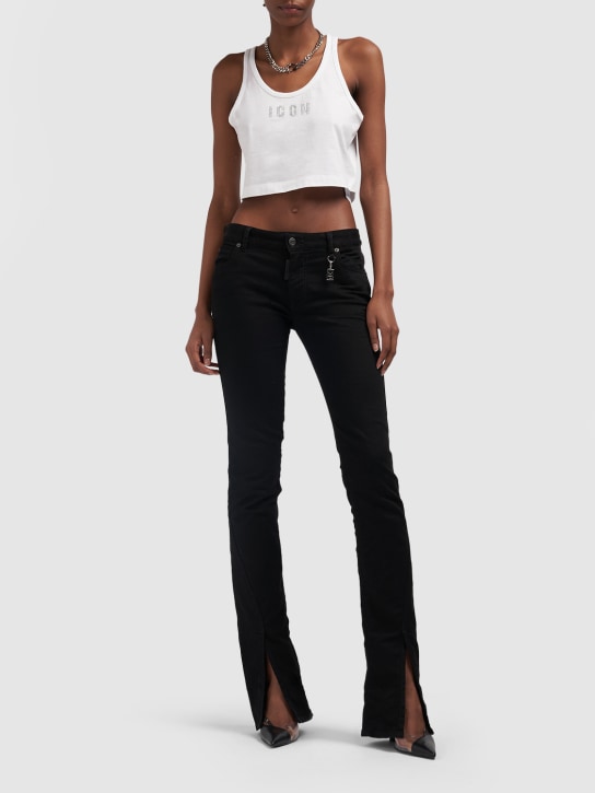 Dsquared2: Trumpet low waisted flared jeans - women_1 | Luisa Via Roma