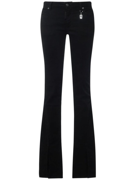 Dsquared2: Trumpet low waisted flared jeans - Black - women_0 | Luisa Via Roma