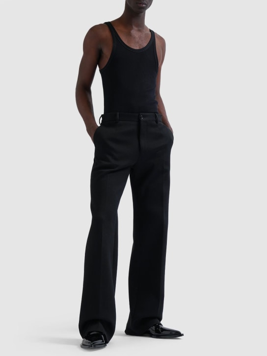 Dolce&Gabbana: Ribbed cotton jersey tank top - Black - men_2 | Luisa Via Roma