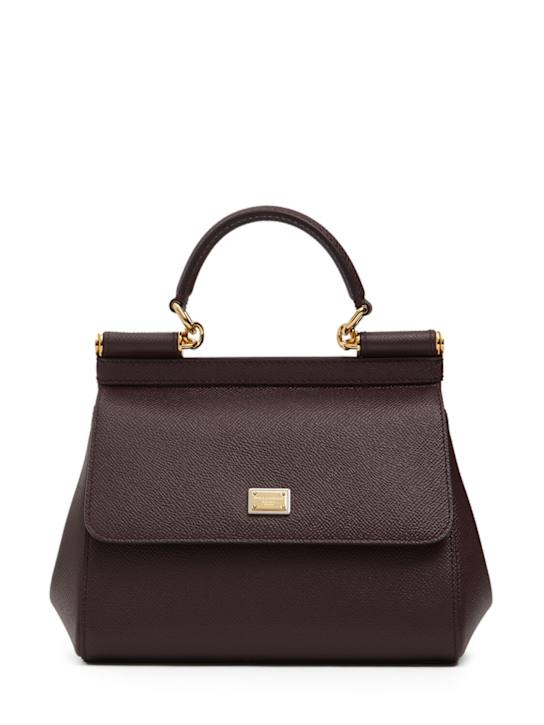 Dolce&Gabbana: Medium Sicily Dauphine leather bag - women_0 | Luisa Via Roma