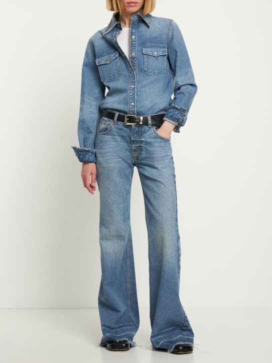 Chloé: Jeans aus Baumwolldenim - Blau - women_1 | Luisa Via Roma