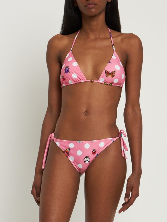 Versace: Butterfly printed bikini bottoms - Multicolor - women_1 | Luisa Via Roma