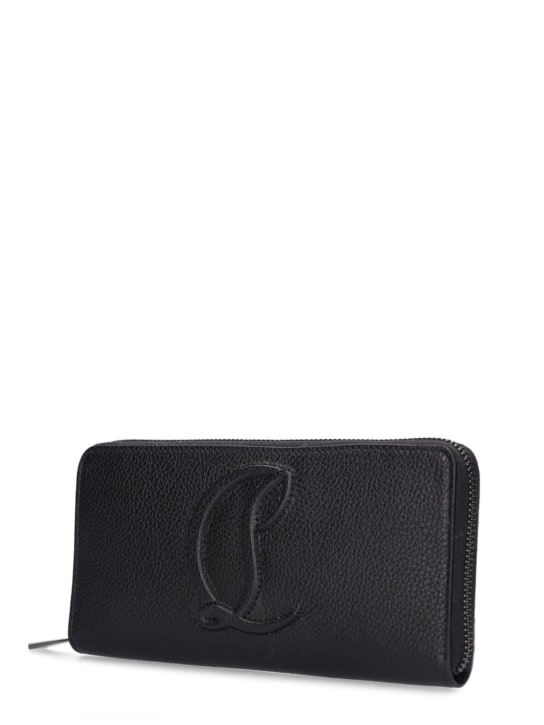 Christian Louboutin: By My Side long leather wallet w/logo - Black - women_1 | Luisa Via Roma