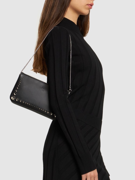 Christian Louboutin: Mini Loubila Paris leather bag - Black/Black/Sil - women_1 | Luisa Via Roma