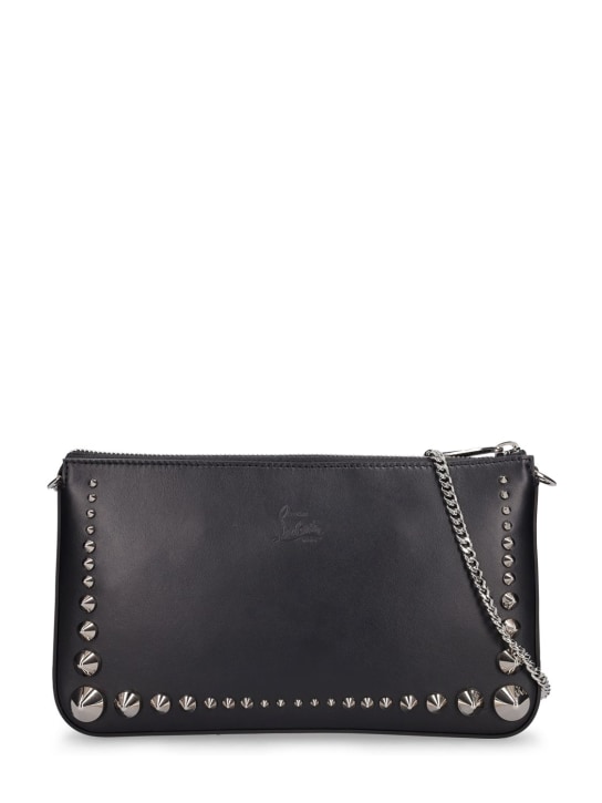 Christian Louboutin: Mini Loubila Paris leather bag - Black/Black/Sil - women_0 | Luisa Via Roma