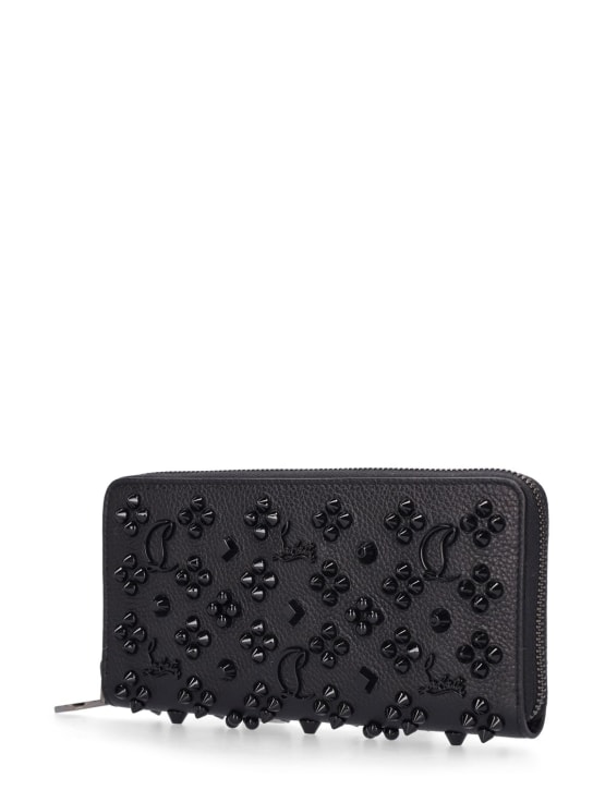 Christian Louboutin: Panettone leather wallet - Black - women_1 | Luisa Via Roma