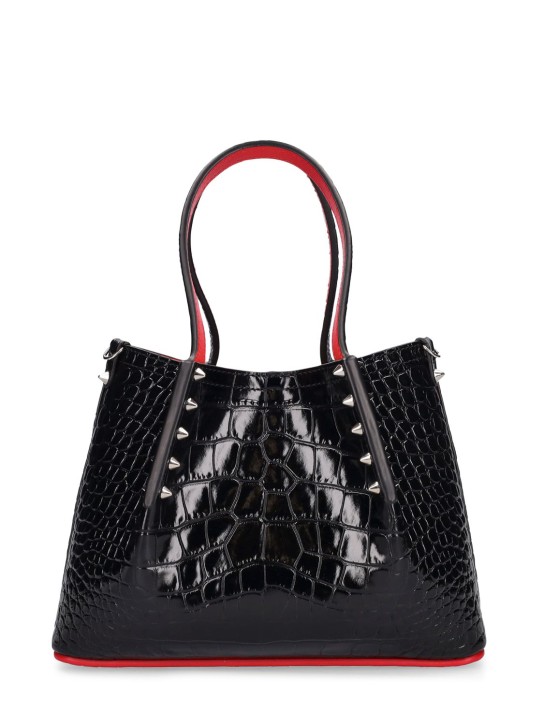 Christian Louboutin: Mini Cabarock Ali leather top handle bag - Black - women_0 | Luisa Via Roma