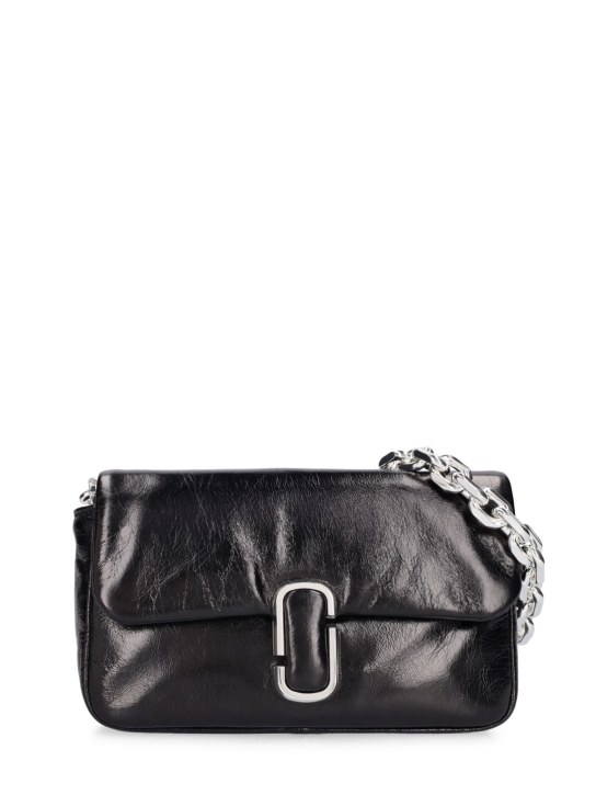 Marc Jacobs: The Mini Pillow leather shoulder bag - Siyah - women_0 | Luisa Via Roma