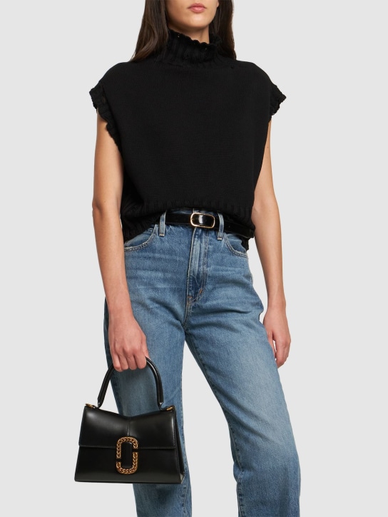Marc Jacobs: The Top Handle leather bag - Black - women_1 | Luisa Via Roma
