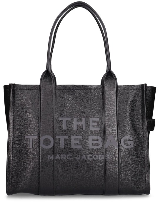 Marc Jacobs: Bolso tote The Large de piel - Negro - women_0 | Luisa Via Roma