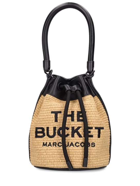 Marc Jacobs: Bolso pequeño The Bucket efecto rafia - Natural - women_0 | Luisa Via Roma