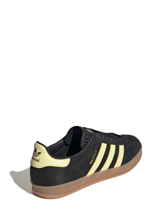 adidas Originals: Gazelle Indoor sneakers - Black/Yellow - men_1 | Luisa Via Roma