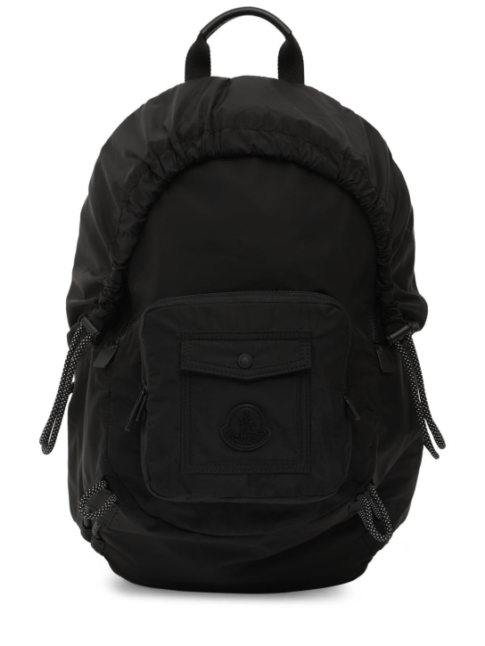 Moncler: Makaio ripstop nylon backpack - Siyah - men_0 | Luisa Via Roma