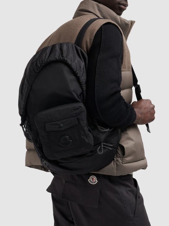Moncler: Makaio ripstop nylon backpack - Siyah - men_1 | Luisa Via Roma