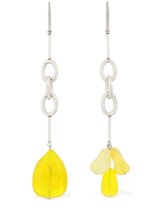 Isabel Marant: Delightful mismatched pendant earrings - Yellow/Silver - women_0 | Luisa Via Roma