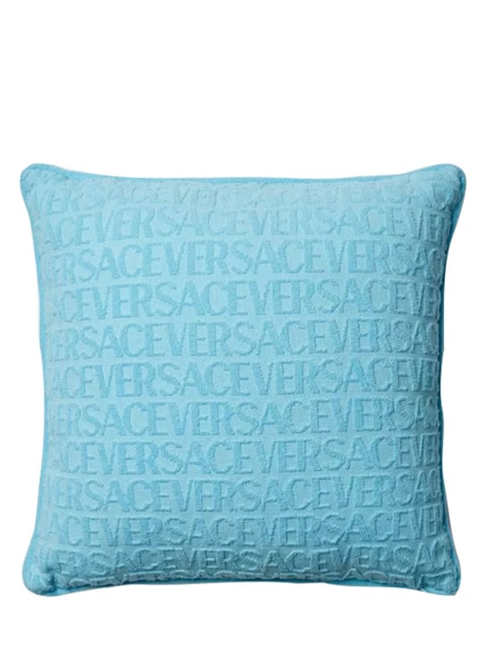 Versace: Versace On Repeat cushion - Azur - ecraft_1 | Luisa Via Roma