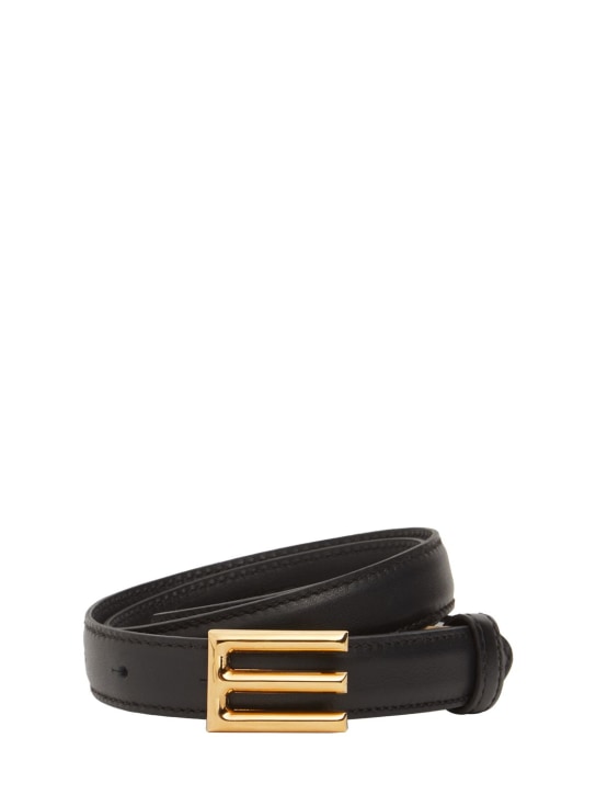 Etro: 2cm Logo leather belt - women_0 | Luisa Via Roma