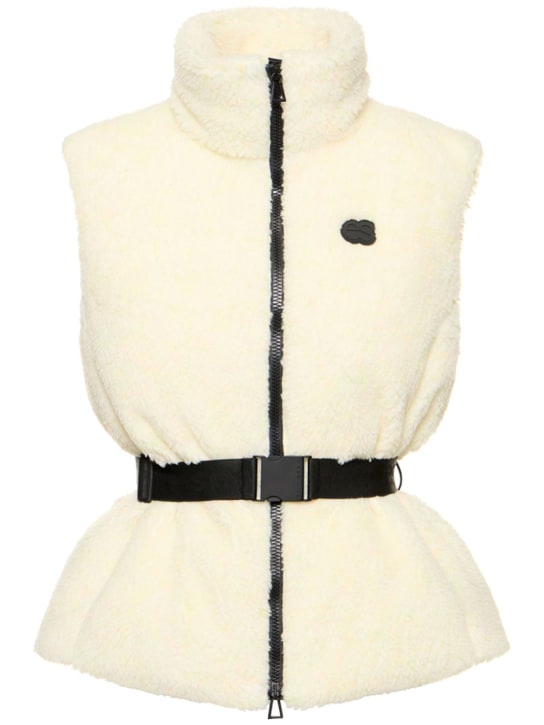 Erin Snow: Nyx recycled sherpa puffer vest - Beige - women_0 | Luisa Via Roma