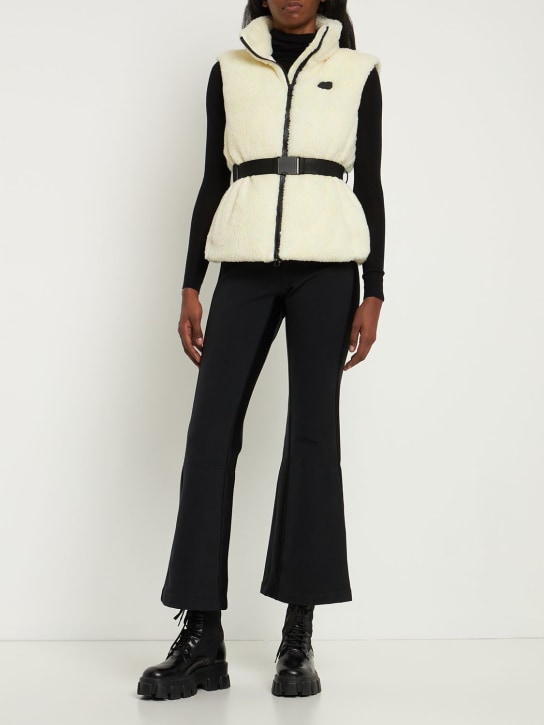 Erin Snow: Nyx recycled sherpa puffer vest - Beige - women_1 | Luisa Via Roma