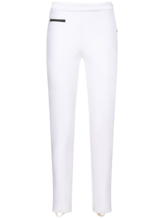 Erin Snow: Olivia Metallic Racer pants - Beyaz - women_0 | Luisa Via Roma