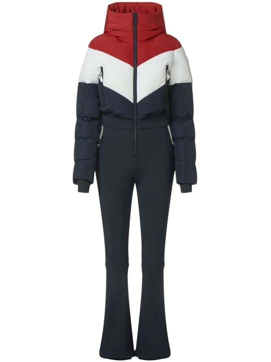 Fusalp: Kira tech puffer ski suit - Red/White/Blue - women_0 | Luisa Via Roma