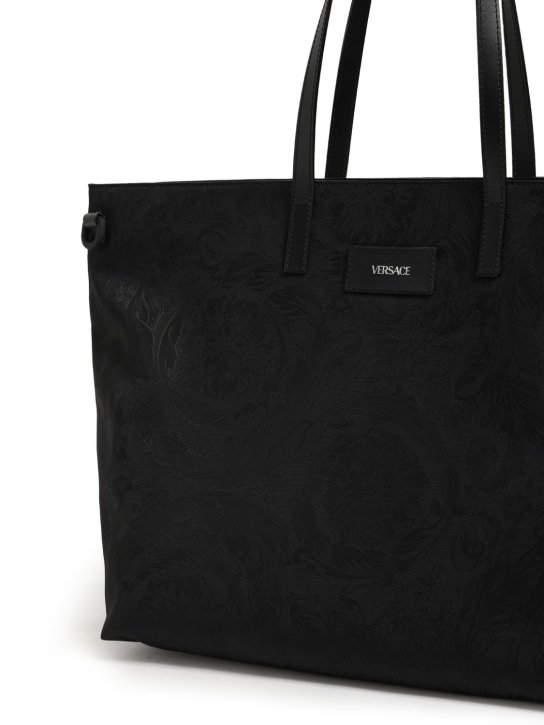 Versace: Tote changing bag & mat - Black - kids-girls_1 | Luisa Via Roma