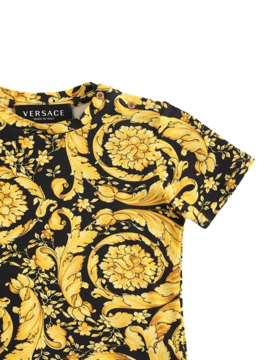 Versace: T-Shirt aus Baumwolljersey mit Druck - kids-girls_1 | Luisa Via Roma