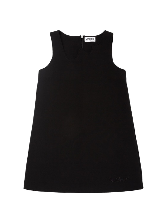 Moschino: Hemdkleid aus Baumwollmischung - Schwarz/Weiß - kids-girls_1 | Luisa Via Roma