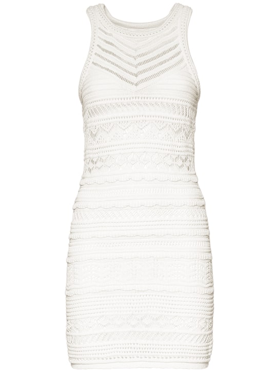 Isabel Marant: Ava cotton crochet midi dress - Beyaz - women_0 | Luisa Via Roma