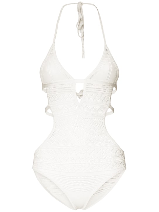 Isabel Marant: Body de algodón crochet - Blanco - women_0 | Luisa Via Roma