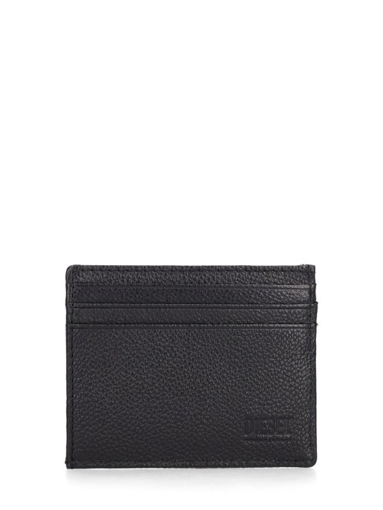 Diesel: Oval-D leather card holder - men_1 | Luisa Via Roma