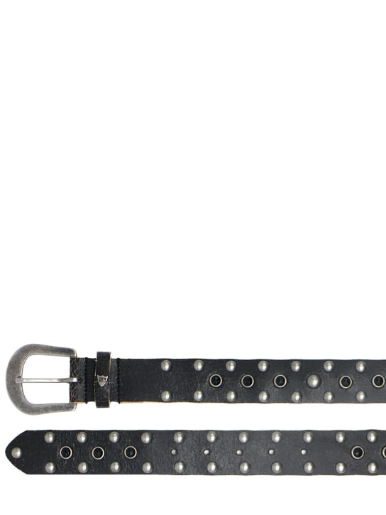 HTC Los Angeles: 3.5cm Studded leather belt - men_1 | Luisa Via Roma