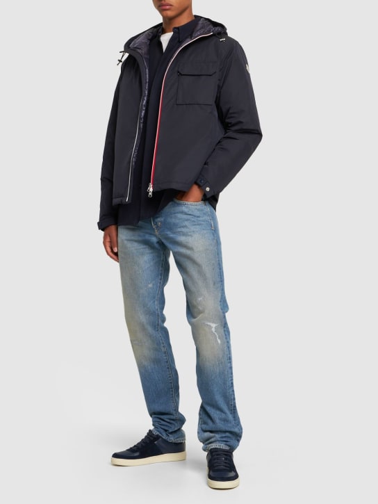 Moncler: Lozere 나일론 다운 재킷 - 다크 블루 - men_1 | Luisa Via Roma