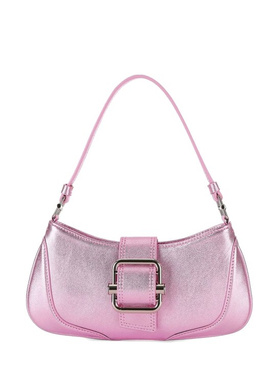 Osoi: Small Brocle leather shoulder bag - Metallic Pink - women_0 | Luisa Via Roma