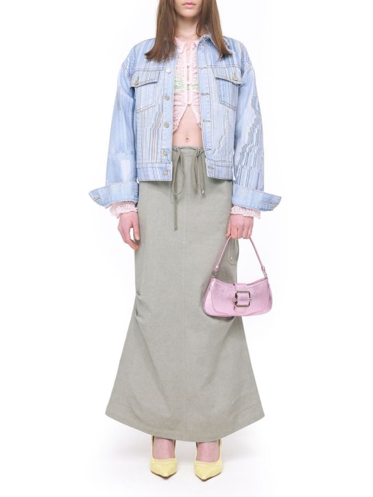 Osoi: Small Brocle leather shoulder bag - Metallic Pink - women_1 | Luisa Via Roma