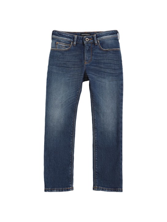 Emporio Armani: Jeans aus Stretch-Baumwolldenim - Denim - kids-boys_0 | Luisa Via Roma