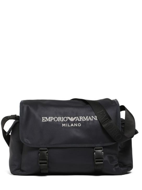 Emporio Armani: Nylon changing bag, pad & bottle holder - kids-boys_1 | Luisa Via Roma