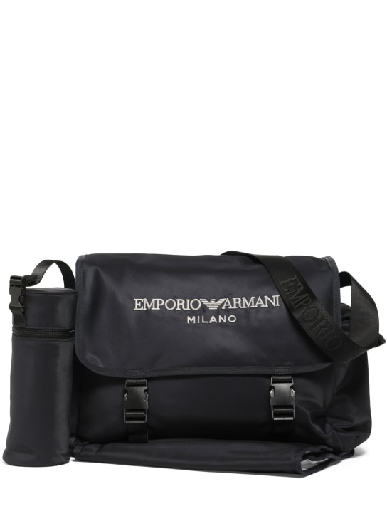Emporio Armani: Nylon changing bag, pad & bottle holder - kids-boys_0 | Luisa Via Roma