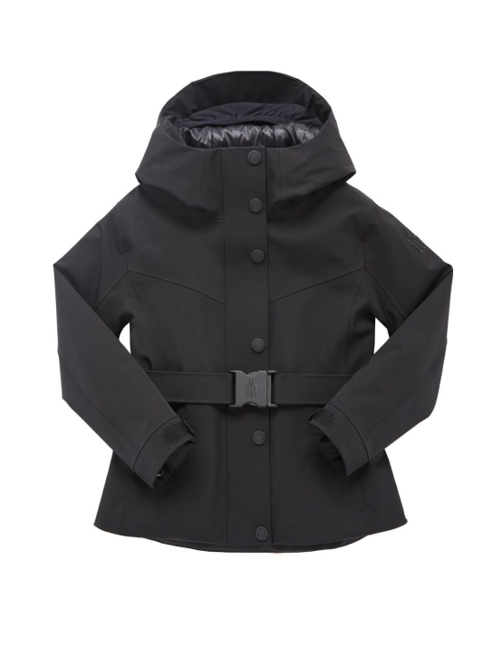 Moncler Grenoble: Corserey stretch tech nylon 2L jacket - Black - kids-girls_0 | Luisa Via Roma