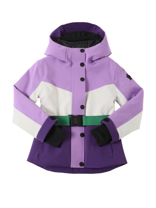 Moncler Grenoble: Corserey stretch tech fabric jacket - Purple - kids-girls_0 | Luisa Via Roma