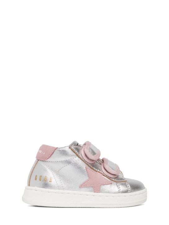 Golden Goose: Sneakers aus Leder „June“ - Silber/Pink - kids-girls_0 | Luisa Via Roma