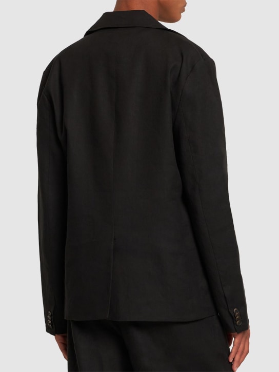 Commas: Linen blend single breasted jacket - men_2 | Luisa Via Roma