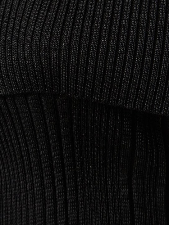 Self-portrait: Rib knit viscose top - Black - women_3 | Luisa Via Roma