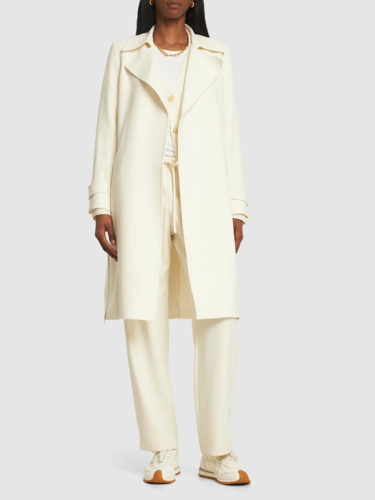 Theory: Oaklane tech blend belted coat - women_1 | Luisa Via Roma