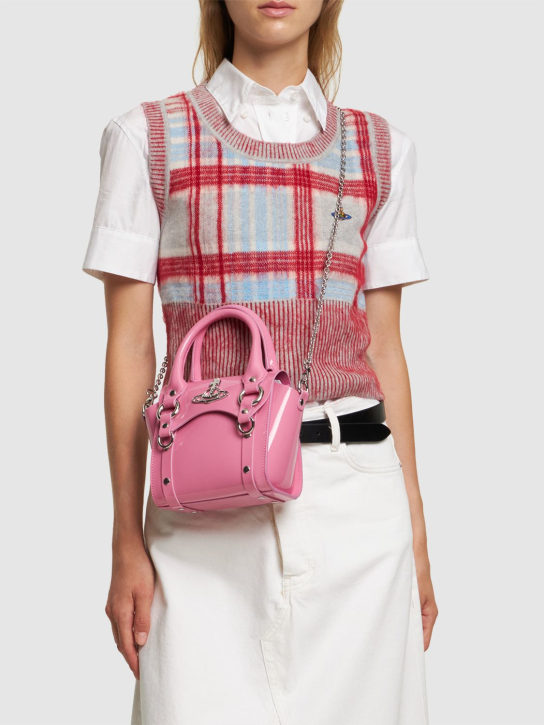 Vivienne Westwood: Mini Betty handbag w/ chain - Pembe - women_1 | Luisa Via Roma
