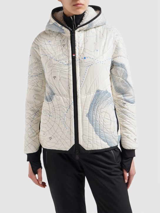 Moncler Grenoble: Niverolle quilted nylon ripstop jacket - Natural - women_1 | Luisa Via Roma
