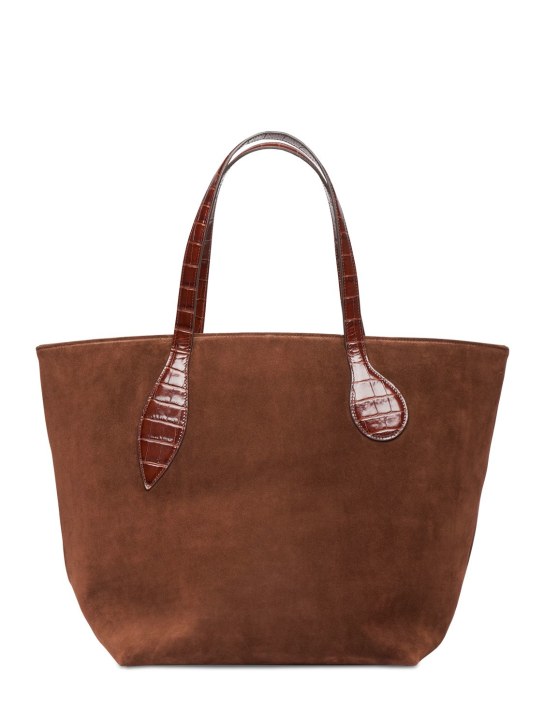 Sprout suede & embossed leather tote bag - Little Liffner - Women ...