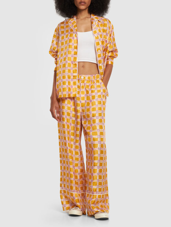 Marni: Printed silk twill pajama top - women_1 | Luisa Via Roma