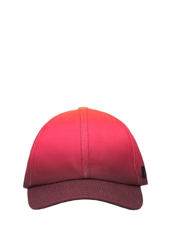 Courreges: Sunset gradient cotton baseball cap - Red/Multi - women_0 | Luisa Via Roma