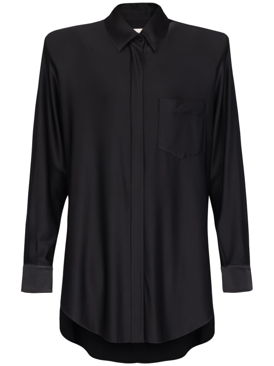 Alexandre Vauthier: Vestido corto de jersey - Negro - women_0 | Luisa Via Roma